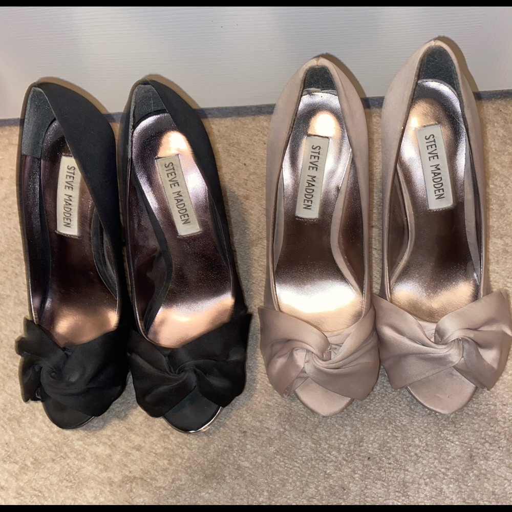 (2) Steve Madden Platform Peep-Toe Heels size 7